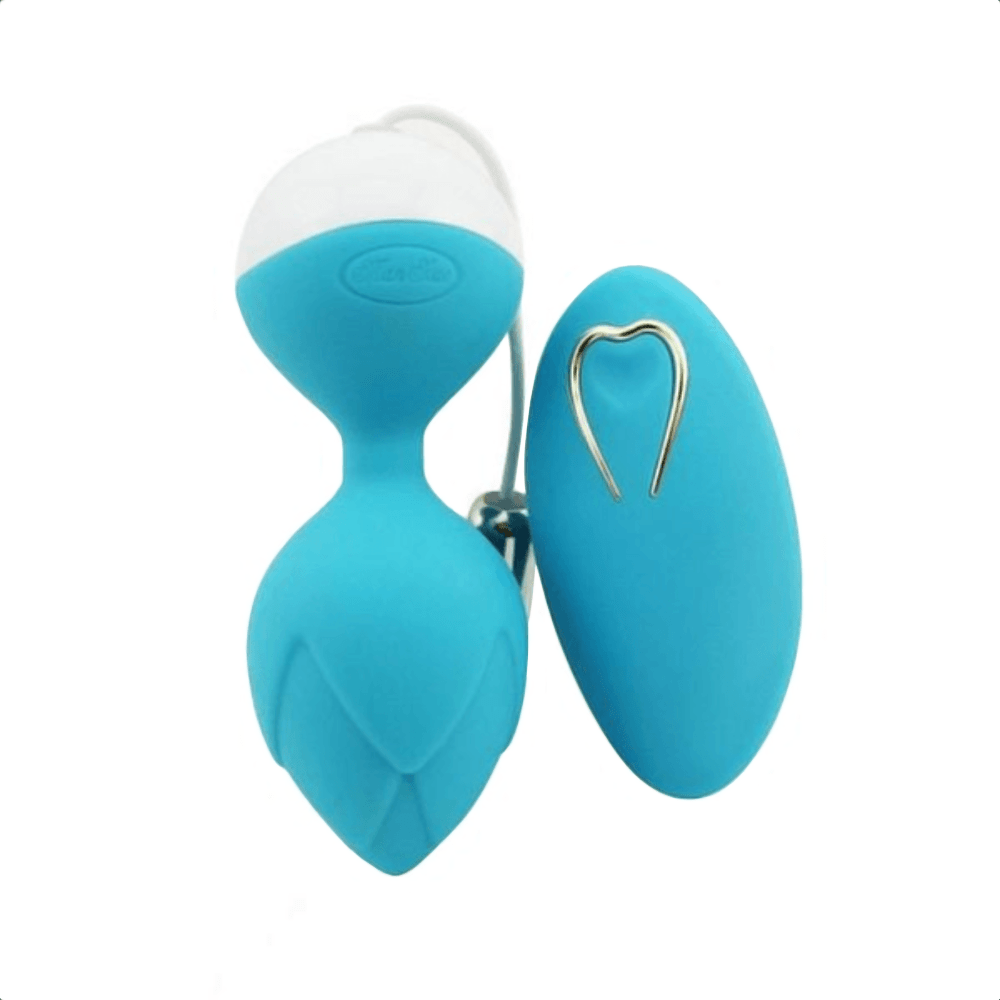 Pictured here is an image of Type B Pussy Masturbator Remote Control Kegel Balls with rosebud shape for delicate floral caress.