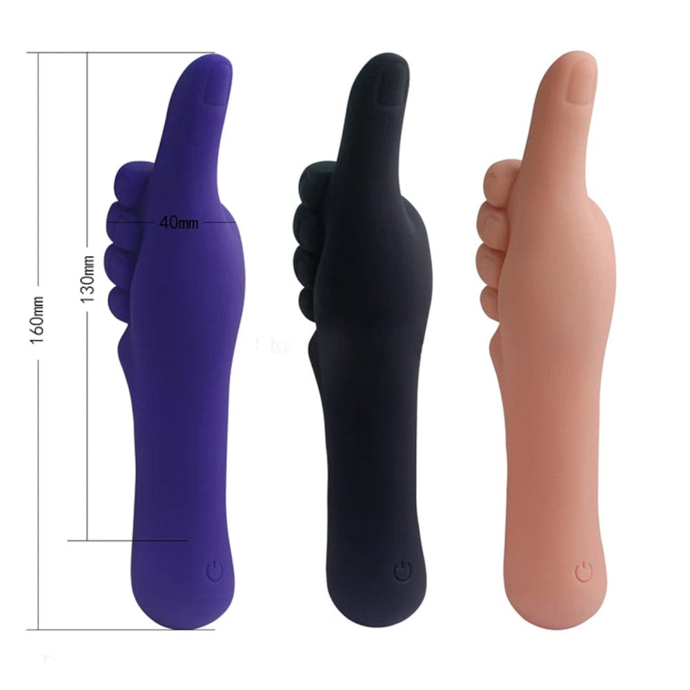 Feast your eyes on an image of Thumbs Up Hand Vibrator perfect for solo or partner play for ultimate pleasure