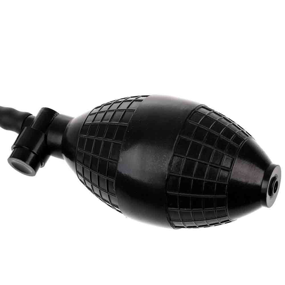 Classic black silicone expanding plug designed for comfortable long-term wear