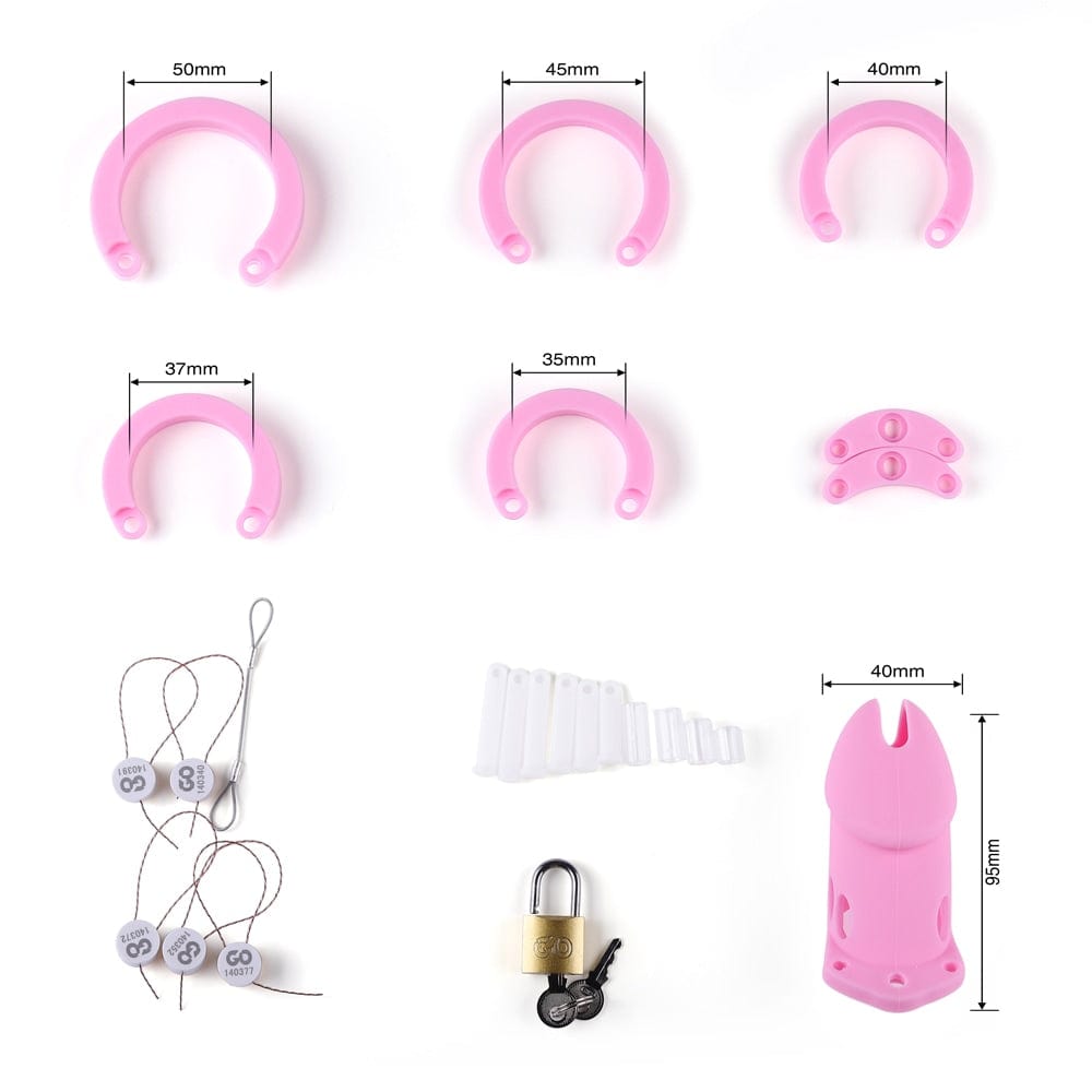 Feast your eyes on an image of the Candy-Coloured Soft Silicone Cage ready to redefine your intimate play.