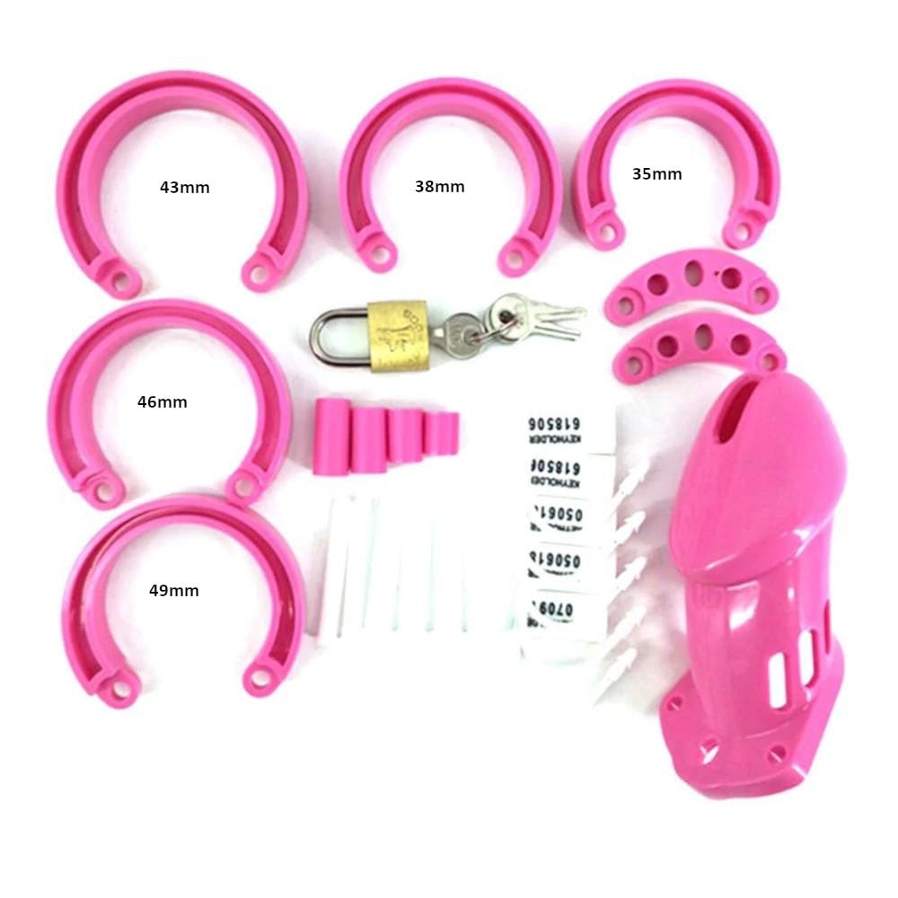 Check out an image of Vivid Pink Cage, providing a unique and controlled caging experience.