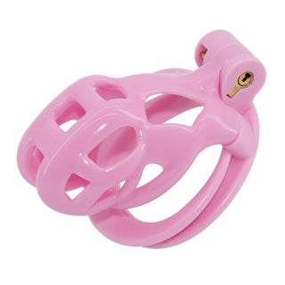 You are looking at an image of the Pastel Pink Cobra Cage made from high-quality bio-resin for a safe and skin-friendly experience.