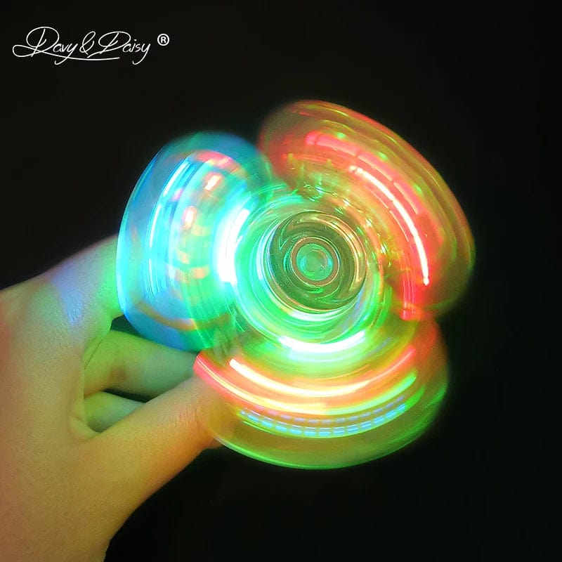 This is a picture of Fidget Spinner Plug, a waterproof butt plug with LED lights that create a disco-like ambiance.