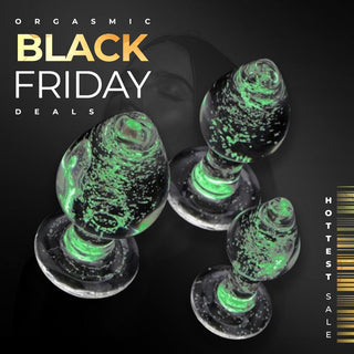 Glow in the Dark Glass Plug 3 Piece Anal Trainer Set