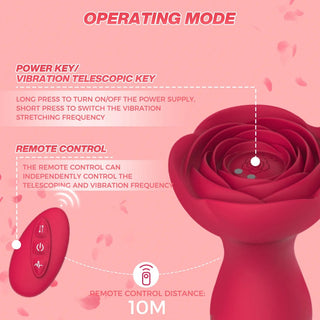 What you see is an image of Thrusting Rose Plug, a body-safe anal toy for an hour of uninterrupted pleasure.