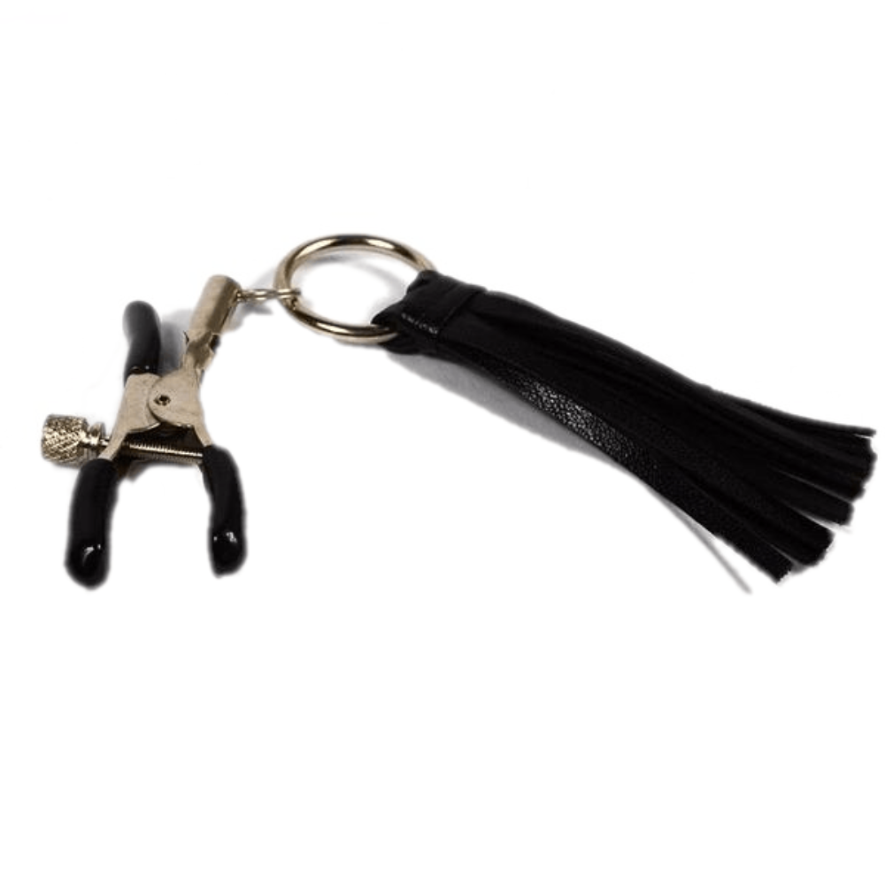 Take a look at an image of Clamps With Black Tassel, designed for heightened sensations and sensory exploration.