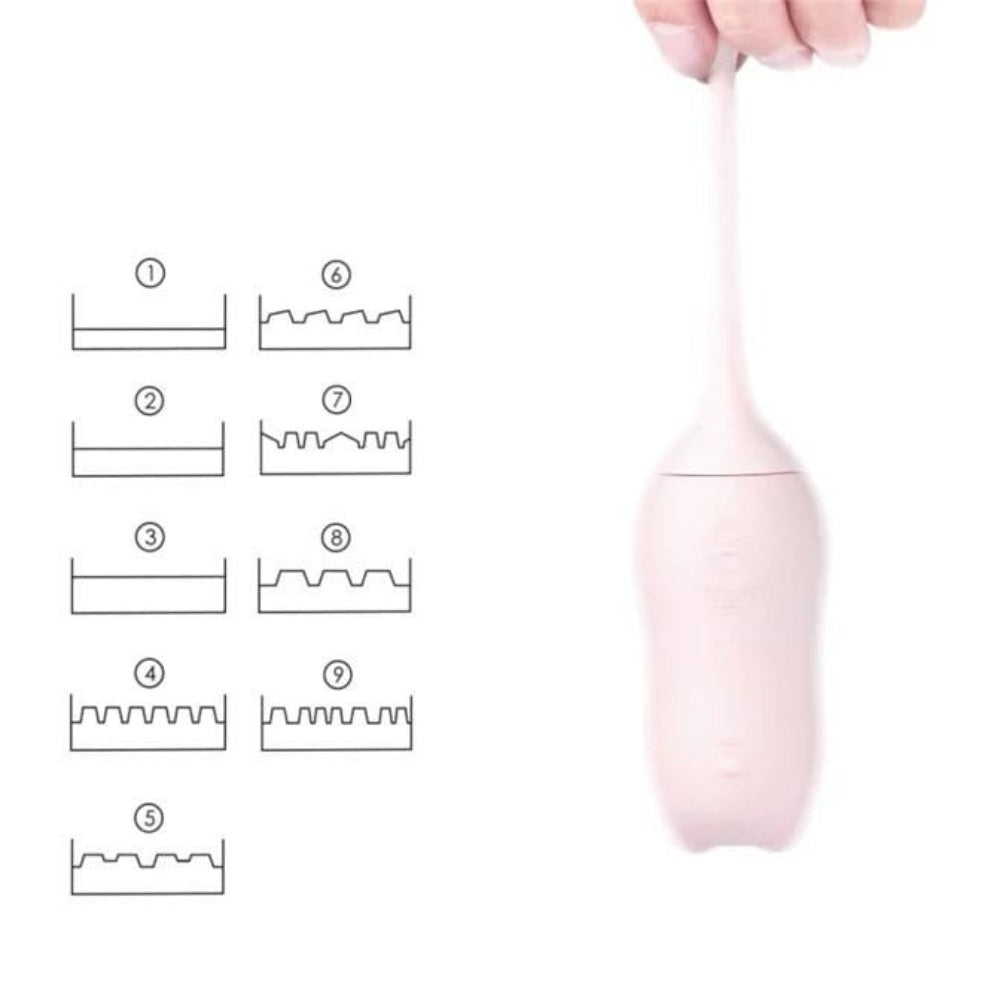 A detailed image of the ergonomic design of the cat-shaped vibrating ball from the Naughty Kitty Vibrating Kegel Balls 2pcs Set.