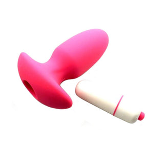 This is an image of the silky-smooth texture of the Colored Hollow Silicone Vibrating Plug for comfort.