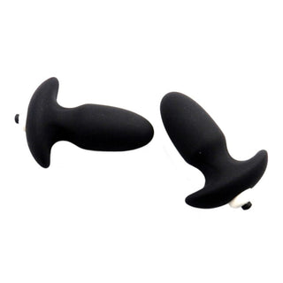 This is an image of the 4.13 inches long Colored Hollow Silicone Vibrating Plug for teasing and pleasing.