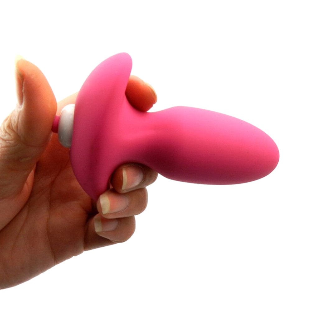 This is an image of the 2.13 inches long built-in vibrator of the Colored Hollow Silicone Vibrating Plug.