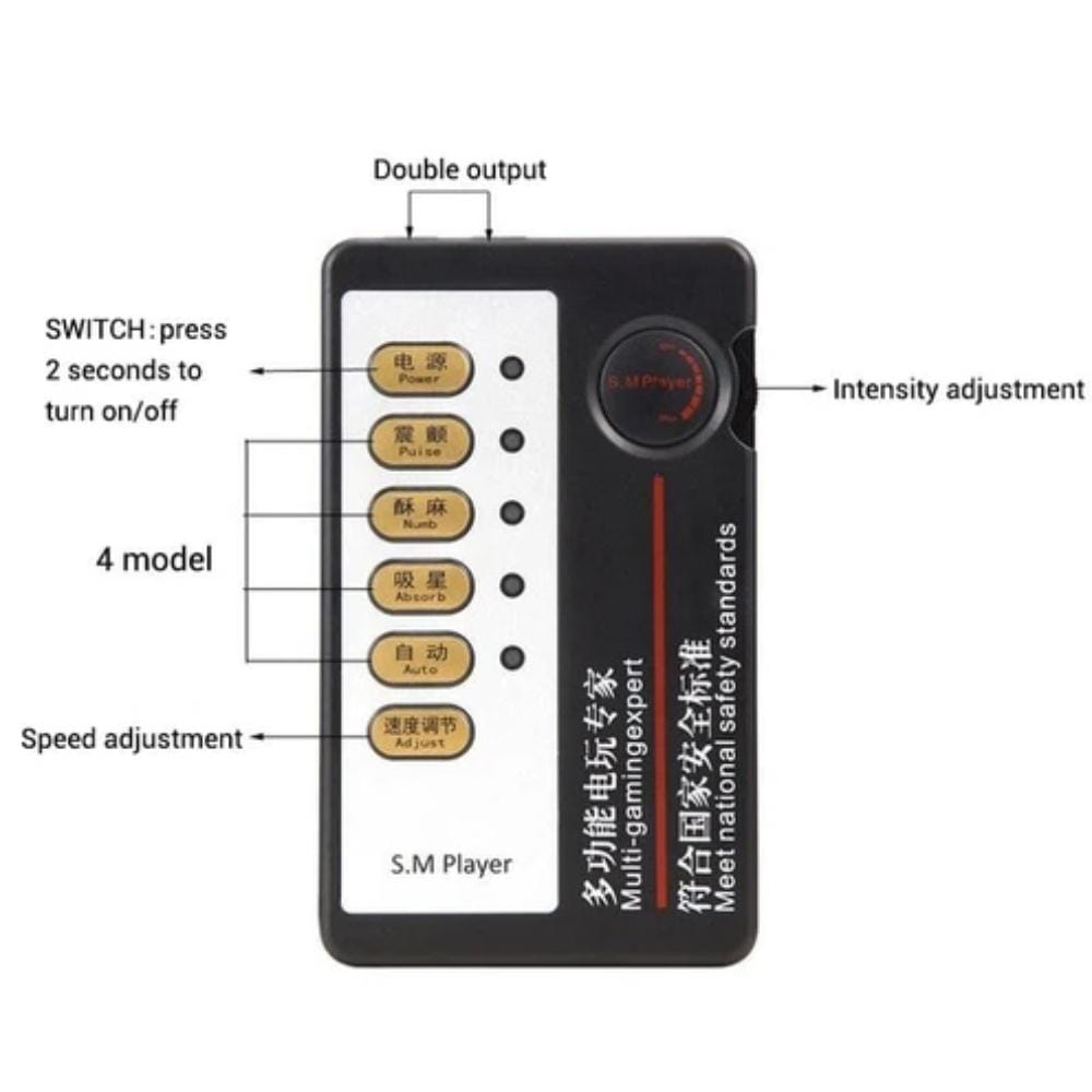 Take a look at an image of Take Your Pick Estim Power Box variant J, dimensions not provided.