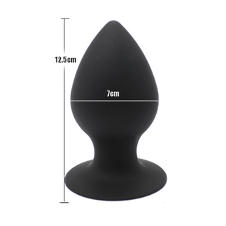 In the photograph, you can see an image of Black Chunky Silicone Butt Toy 2.95 to 4.92 inches long, providing a range of sizes to cater to evolving needs and desires.