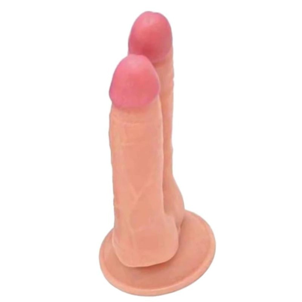 Check out an image of Stuffing Overload Double Penetration Dildo, highlighting the strong suction cup for hands-free play.