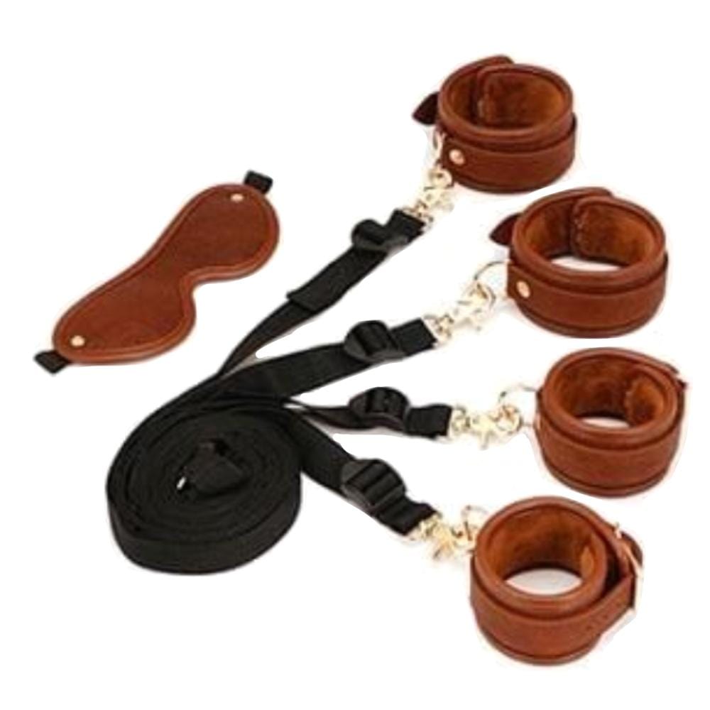 Vintage Leather Bondage Bed Restraints Strap for Ankle
