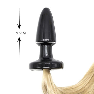 Blonde tail plug designed for comfort and safety, exploring new horizons of pleasure.