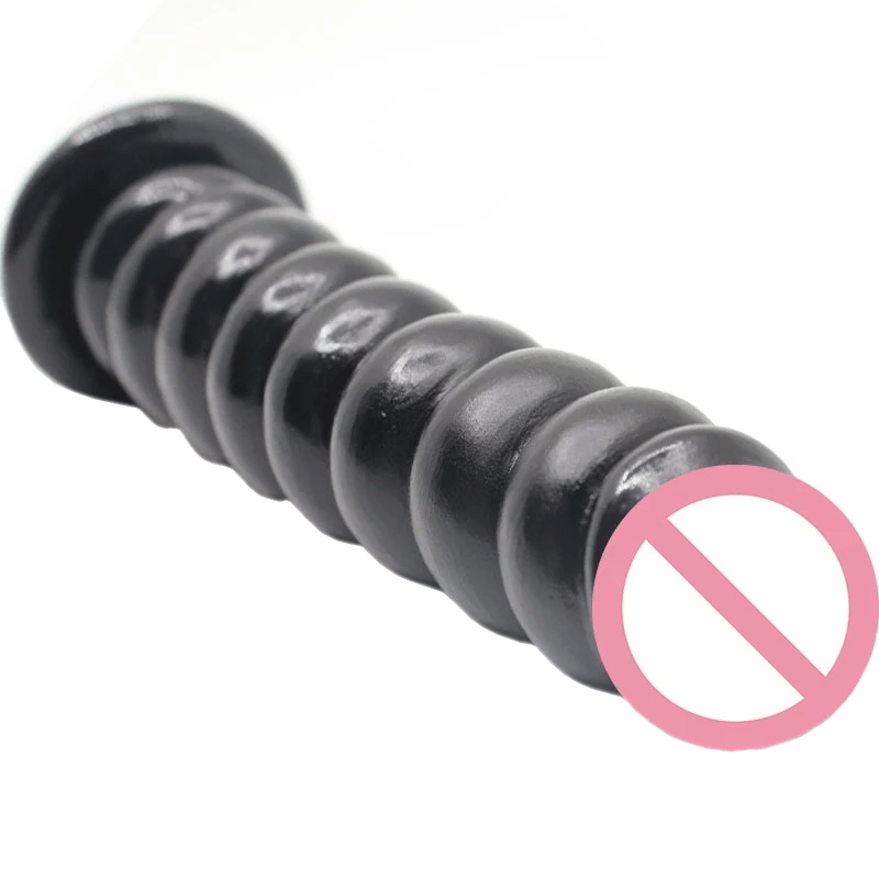 Enjoy this waterproof anal dildo with flared base design in this image.