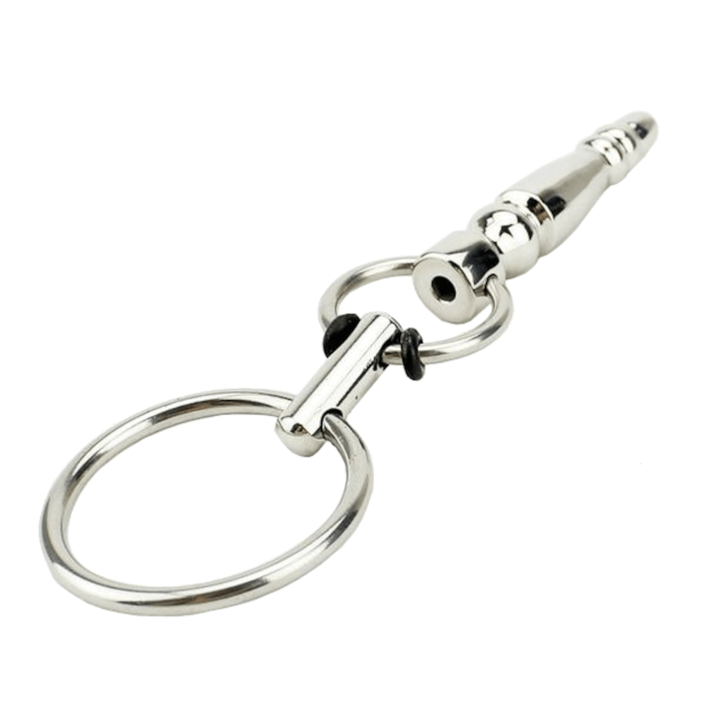 Explore your hidden desires with the Hollow Stainless Penis Plug With Cock Ring, a high-quality stainless steel accessory.