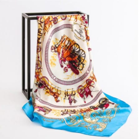 You are looking at an image of a 35.43 long and wide Printed Silk Scarf Gag.