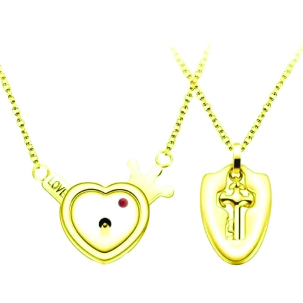 Stylish Lock and Key Necklace Set for Couples, crafted with high-quality materials for durability and comfort, symbolizing enduring love.