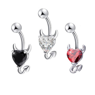 Pictured here is an image of Devilish Intimate Piercing Jewelry in red color with devil