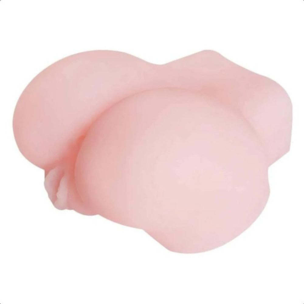 An elevated angle view of Booty Call Partner Fake Pussy Sex Toy for optimal penetration.