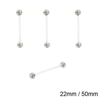 This image displays a set of 10 Soft 14G Plastic Nipple Bars, offering a practical, safe, and stylish body accessory solution for the adventurous.