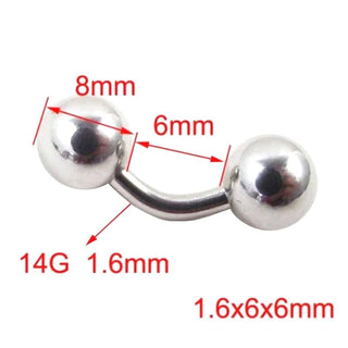This is an image of a high-quality stainless steel genital jewelry designed for comfort and safety.