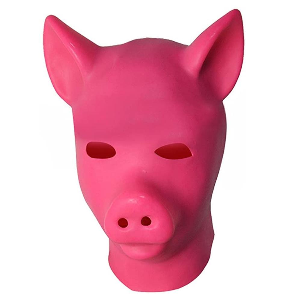 Animal Fetish Latex Pig Mask