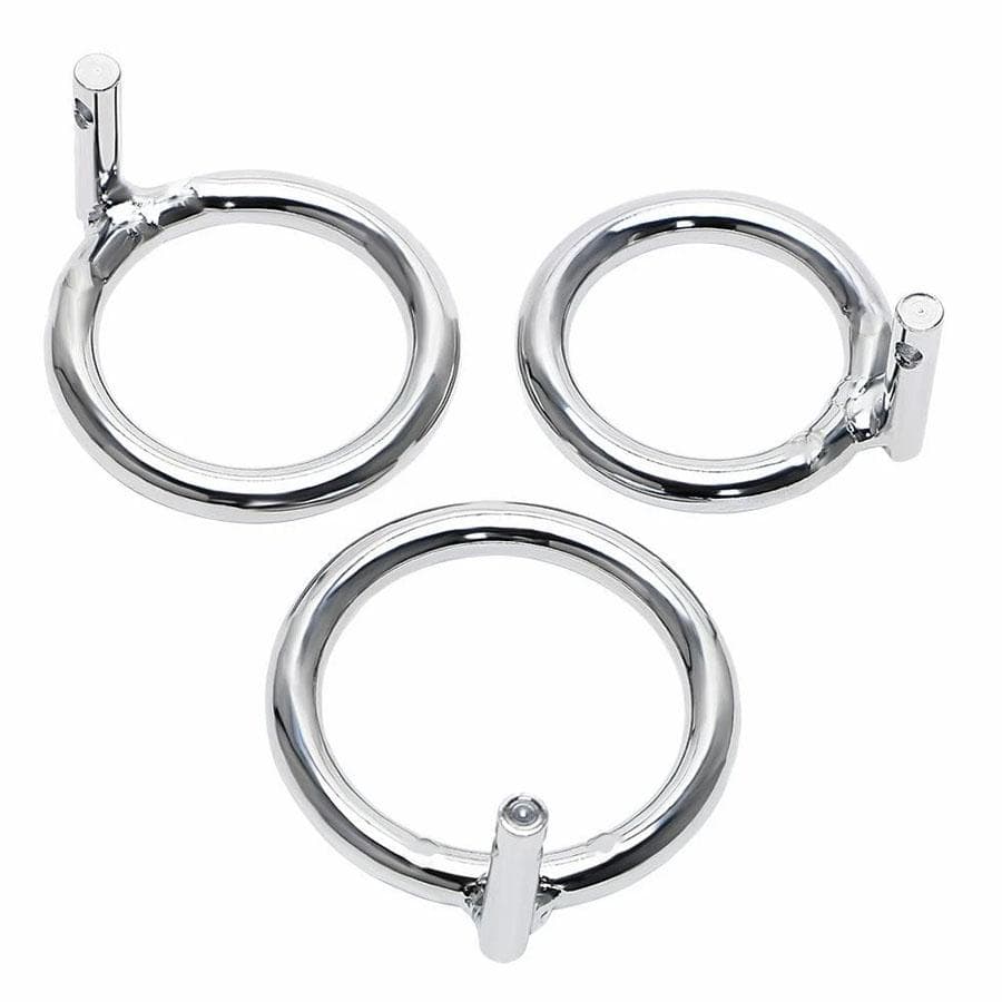 Here is an image of Accessory Ring for Ring Bearer Urethral Cage with diameters of 40 mm (1.58 in), 45 mm (1.77 in), and 50 mm (1.97 in).