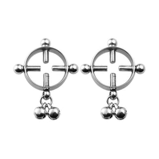 Silver stainless steel Tighten up Screw Nipple Rings with 1.57-inch length and 0.71-inch shield width for comfort and allure.