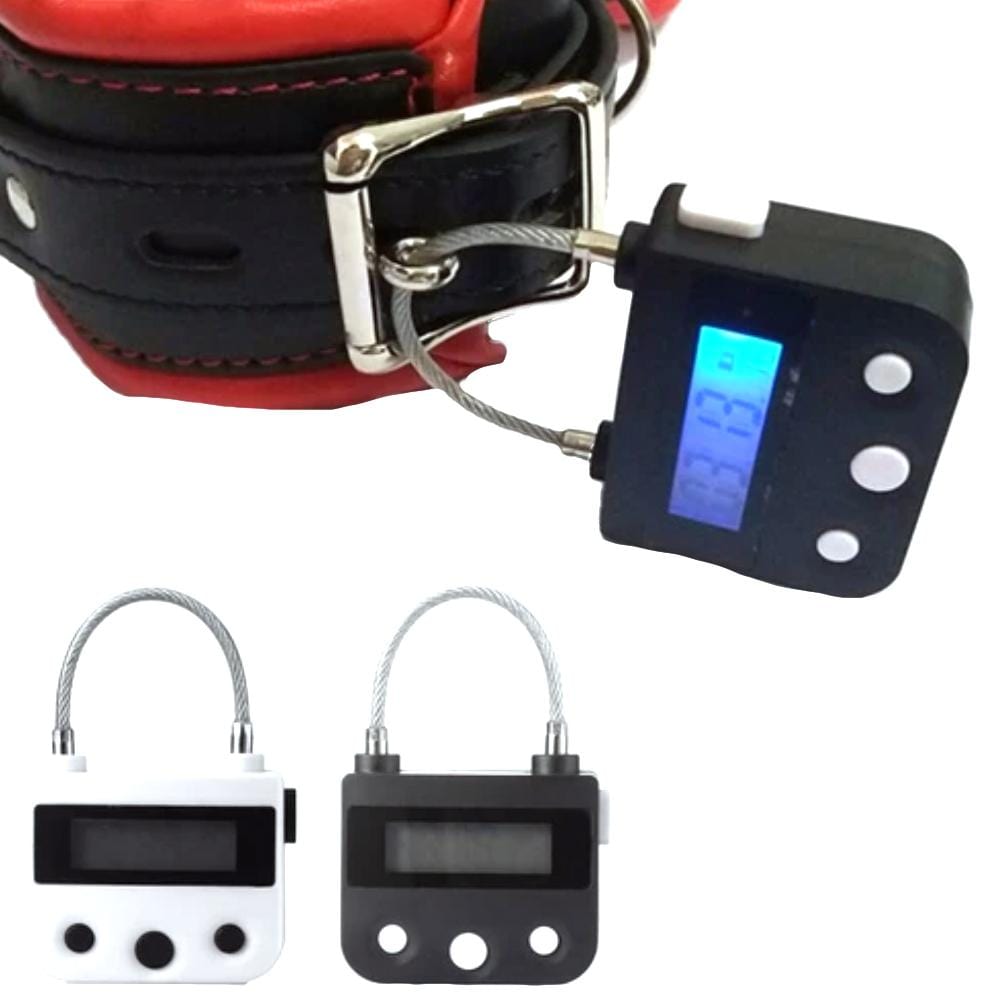 Rechargeable Electronic Timer Lock crafted for comfort and safety with ABS and steel wire.