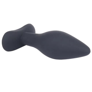 This is an image of Black Silicone Plug Training Set For Men, 3-Pieces with a slender neck for extended wear.