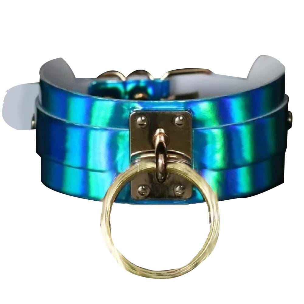 This is an image of an exquisite Cool Oversized O Ring Choker crafted from high-quality leather.