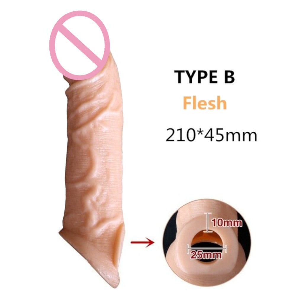 Silicone-made Penis Extension for safe and comfortable intimate use.