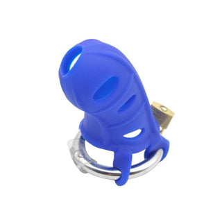 Presenting an image of the Adjustable Silicone Chastity Device with a breathable silicone cage and adjustable stainless steel ring.