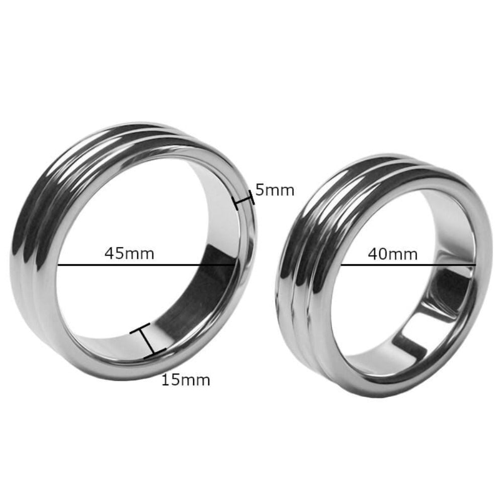 Image showcasing the sleek and comfortable stainless steel ring for enhancing intimate moments