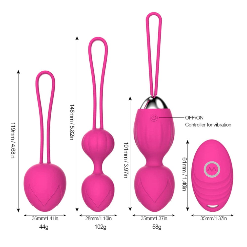 In the photograph, you can see an image of Vagina Tightening Remote Control Kegel Balls set offering a journey from beginner to advanced levels of pleasure.