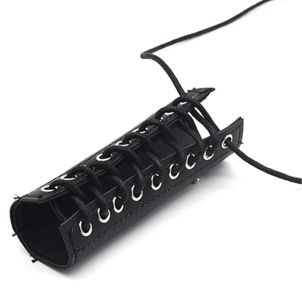 Feast your eyes on an image of Leather Sleeve Penis Electro Torture Instrument emphasizing the innovative design for electrifying intimate moments.