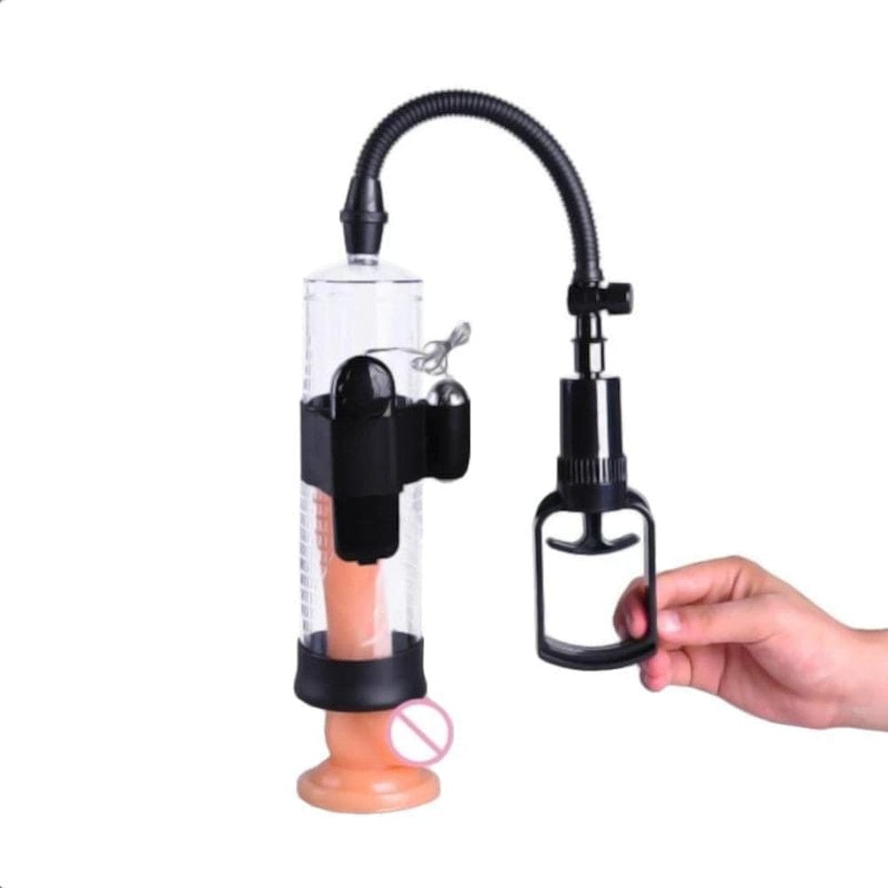 Here is an image of the Bigger Erections Vibrating Penis Enlarger Extender Vacuum Pump designed for comfort, durability, and easy cleaning and storage.