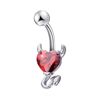 What you see is an image of Devilish Intimate Piercing Jewelry showcasing the quality craftsmanship of stainless steel material and captivating rhinestone detail.