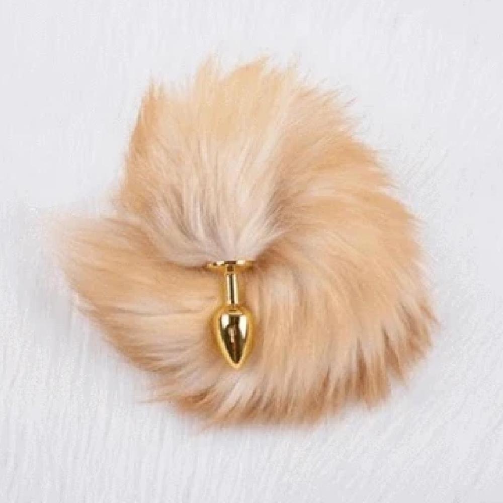 Pictured here is an image of Elegant Fox Tail Plug 19 Inches Long with a faux fur tail that adds an element of luxurious comfort.