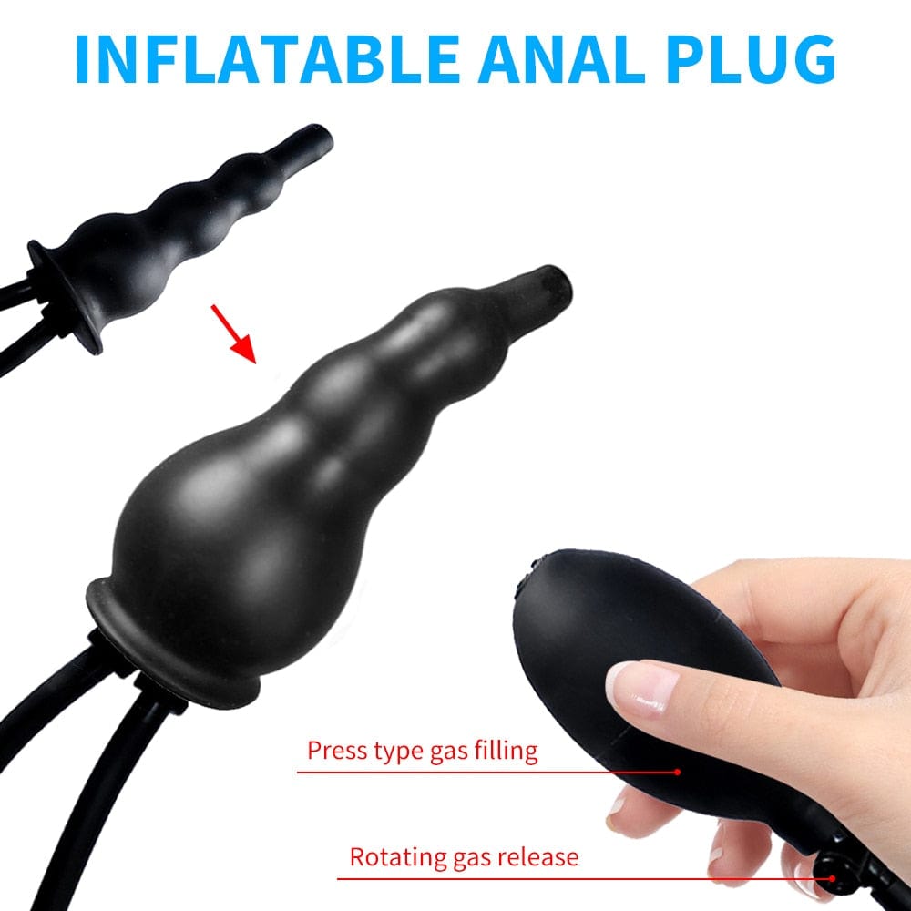 Versatile Inflatable Enema Nozzle at 5.12 length with adjustable width for comfort.