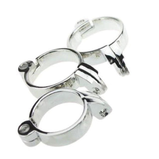 Feast your eyes on an image of smooth-textured ring for chastity cage play.