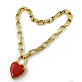 Heart-shaped locking jewelry for women, symbolizing boldness and rebellion.