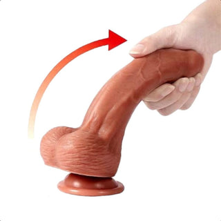 8" Realistic Uncircumcised Thick Strap On Dildo