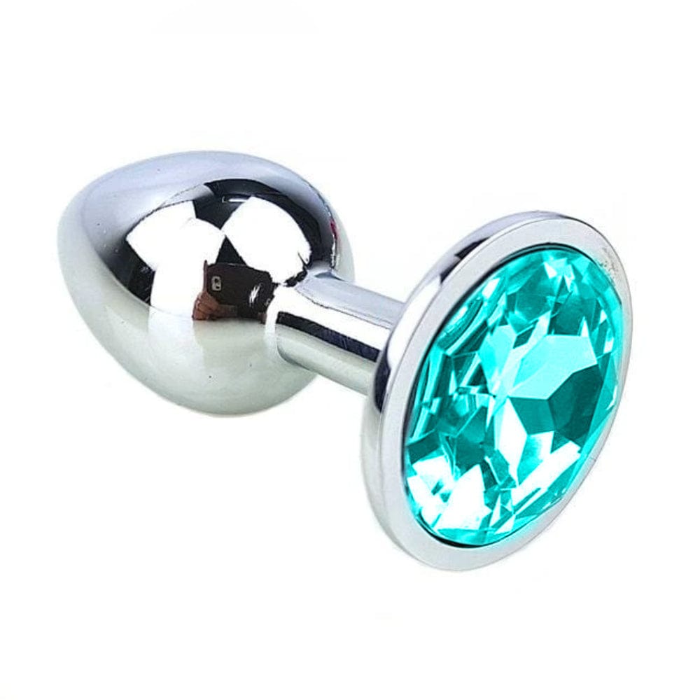 This is an image of Bejewelled Stainless Steel Plug 2.8 to 3.74 Inches Long with varying sizes for personalized pleasure.