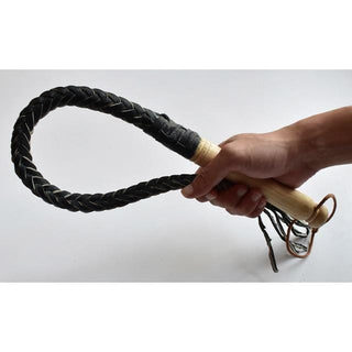 Pictured here is an image of Old School Punishment Kink Scourge Sex Whip, a classic equestrian-style whip for dominance and pleasure in BDSM play.