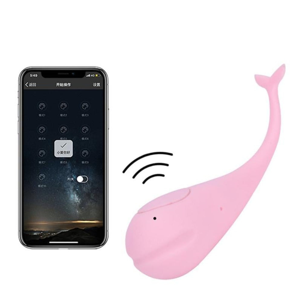 Pictured here is an image of Waterproof Whale Bluetooth Vibrator Remote crafted from premium ABS material, ensuring durability and comfort for a safe experience.
