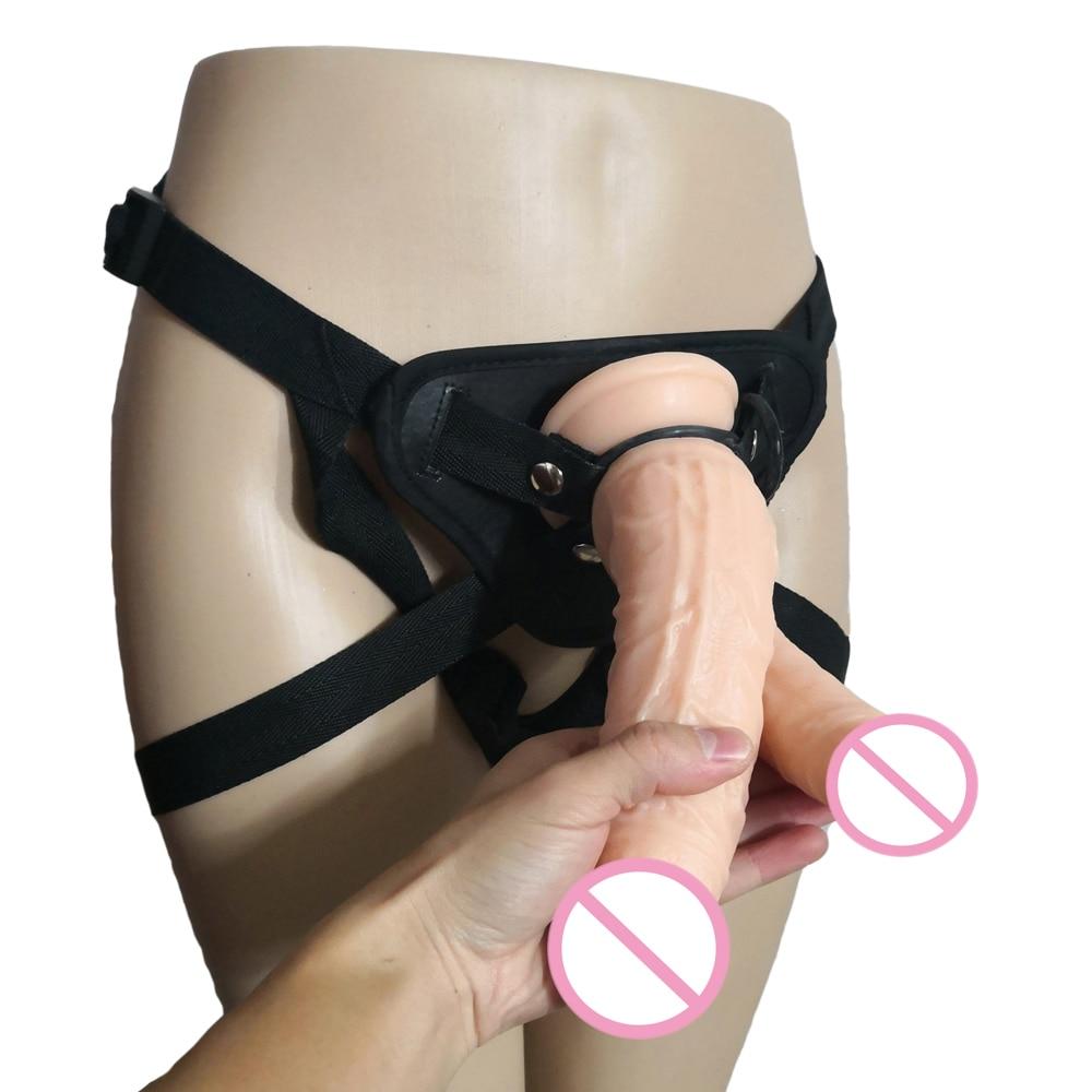 Here is an image of Hardcore Stuffing Double-Headed 9 Inch Strap On, ready to elevate your intimate adventures with uncharted pleasure.