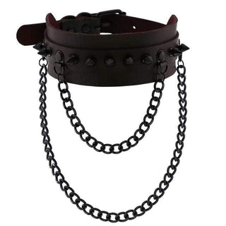 Featuring an image of Spiked Trendy Goth Choker in pink, transforming your look from everyday to tantalizing in seconds.